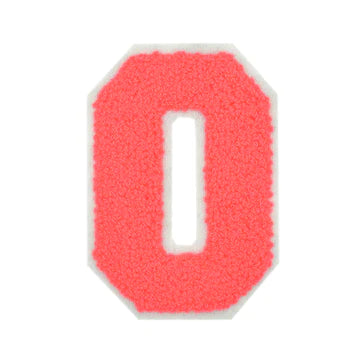 CORAL CHENILLE NUMBER PATCH