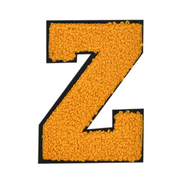 CHENILLE GOLD LETTER PATCH