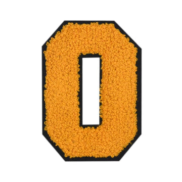 GOLD CHENILLE NUMBER PATCH