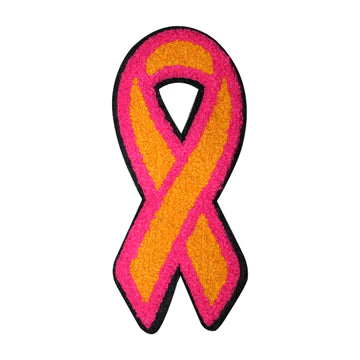 BREAST CANCER RIBBON CHENILLE PATCH