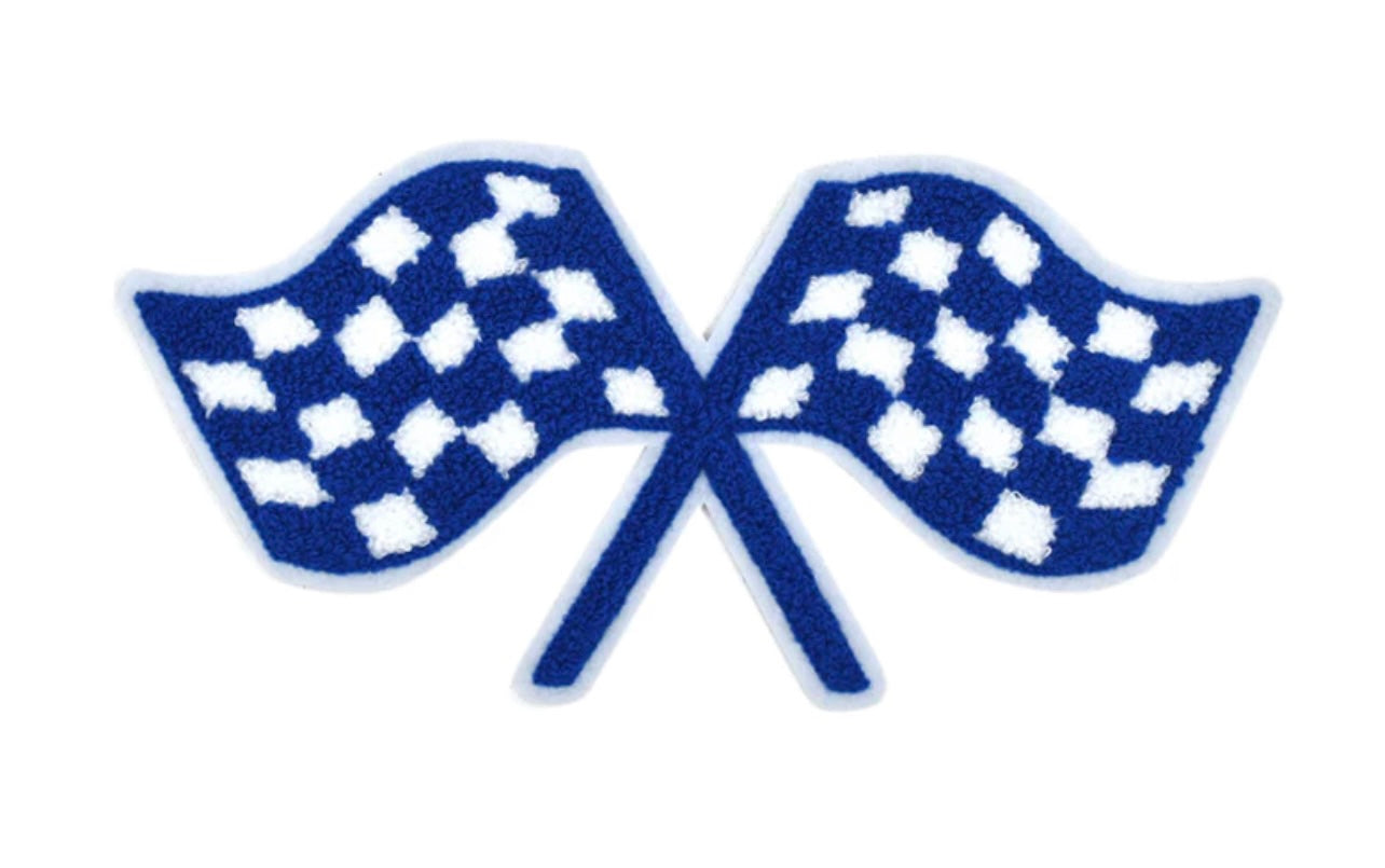 CHECKER FLAG CHENILLE PATCH