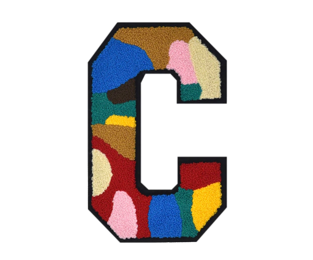 CHENILLE MULTICOLOR LETTER PATCH