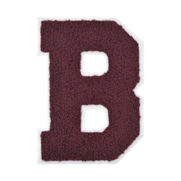 CHENILLE MAROON LETTER PATCH