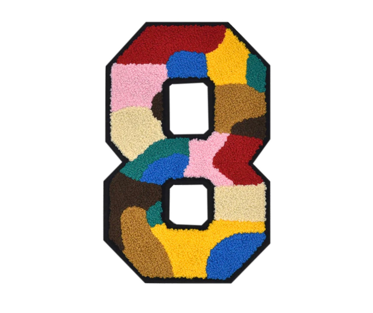 CHENILLE MULTICOLOR NUMBER PATCH