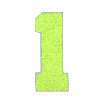 NEON CHENILLE NUMBER PATCH