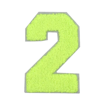 NEON CHENILLE NUMBER PATCH