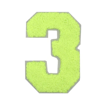 NEON CHENILLE NUMBER PATCH