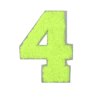 NEON CHENILLE NUMBER PATCH