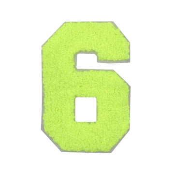 NEON CHENILLE NUMBER PATCH