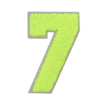 NEON CHENILLE NUMBER PATCH