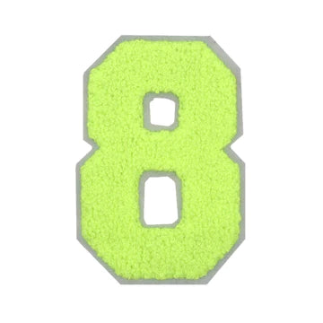 NEON CHENILLE NUMBER PATCH