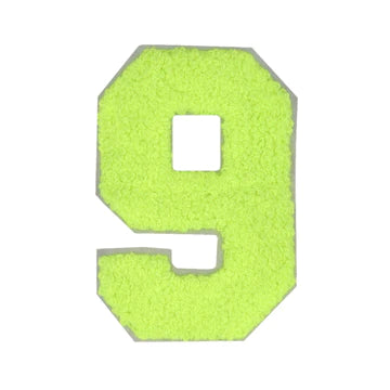 NEON CHENILLE NUMBER PATCH