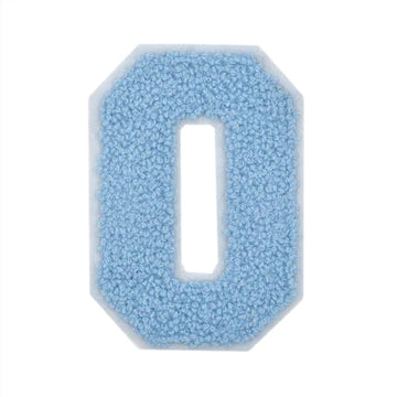 LITE BLUE CHENILLE NUMBER PATCH