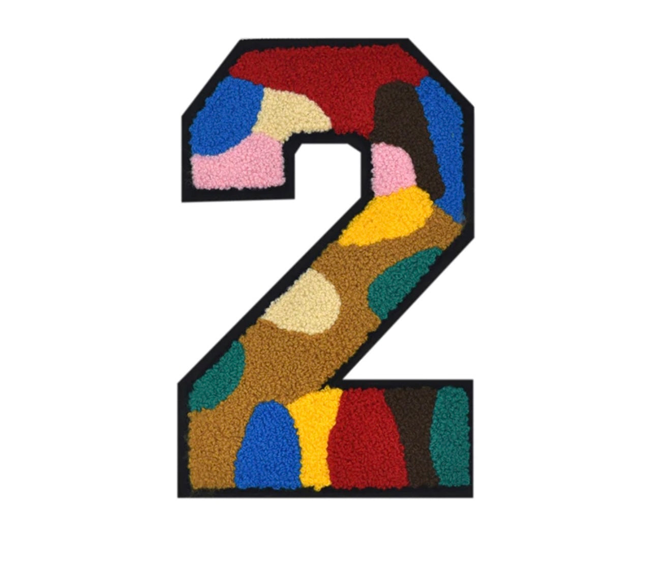 CHENILLE MULTICOLOR NUMBER PATCH