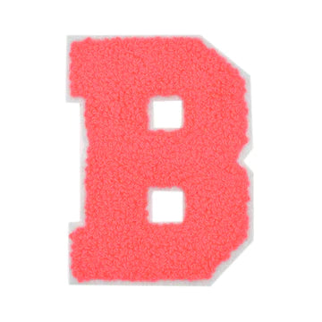 CHENILLE CORAL LETTER PATCH