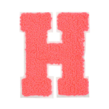CHENILLE CORAL LETTER PATCH