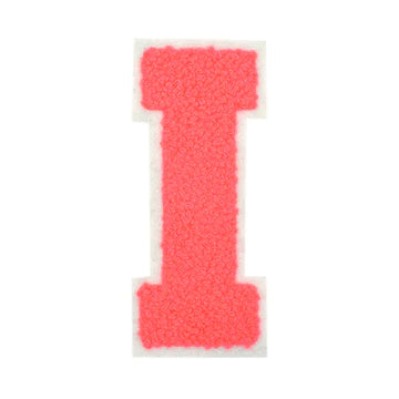 CHENILLE CORAL LETTER PATCH