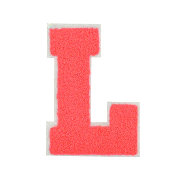 CHENILLE CORAL LETTER PATCH