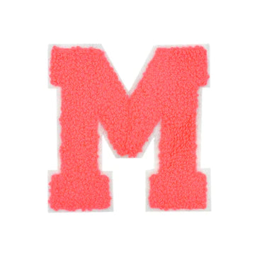 CHENILLE CORAL LETTER PATCH