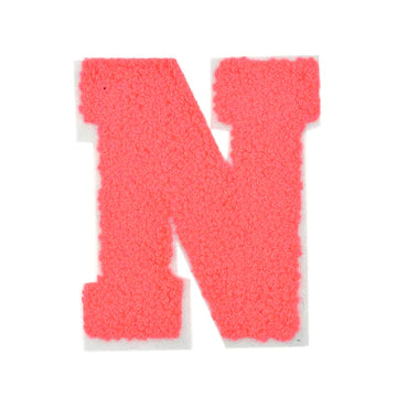 CHENILLE CORAL LETTER PATCH