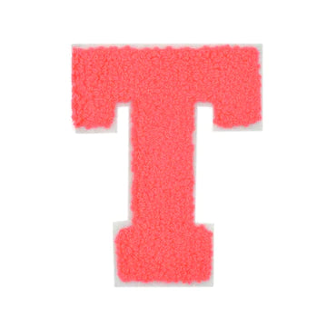 CHENILLE CORAL LETTER PATCH