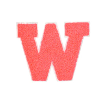 CHENILLE CORAL LETTER PATCH