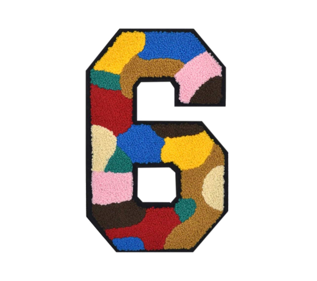 CHENILLE MULTICOLOR NUMBER PATCH