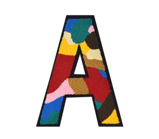CHENILLE MULTICOLOR LETTER PATCH