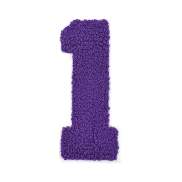 PURPLE CHENILLE NUMBER PATCH