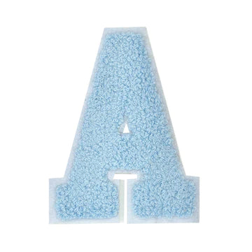 CHENILLE BABY BLUE LETTER PATCH