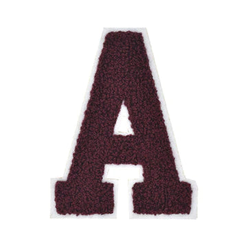 CHENILLE MAROON LETTER PATCH