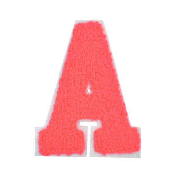 CHENILLE CORAL LETTER PATCH