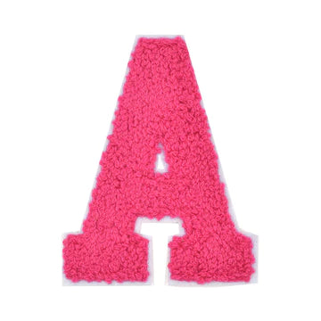 CHENILLE CANDY PINK LETTER PATCH