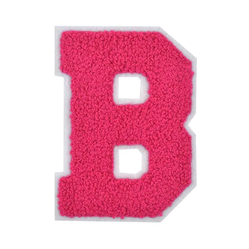 CHENILLE CANDY PINK LETTER PATCH