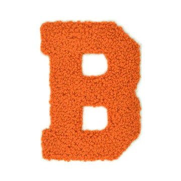 CHENILLE ORANGE  LETTER PATCH