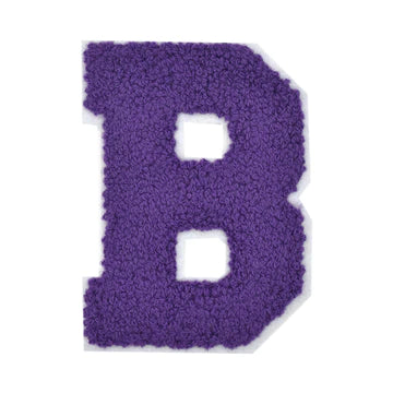 CHENILLE PURPLE LETTER PATCH