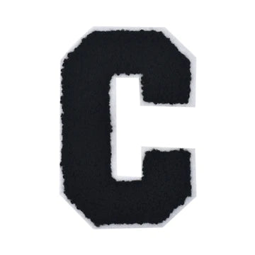 CHENILLE BLACK LETTER PATCH