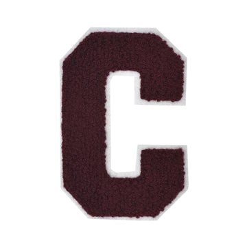 CHENILLE MAROON LETTER PATCH