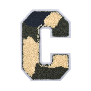 CHENILLE MULTI-COLOR LETTER PATCH