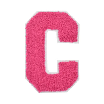 CHENILLE CANDY PINK LETTER PATCH