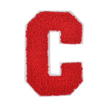 CHENILLE RED  LETTER PATCH
