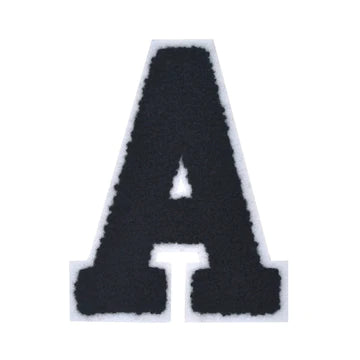 CHENILLE BLACK LETTER PATCH