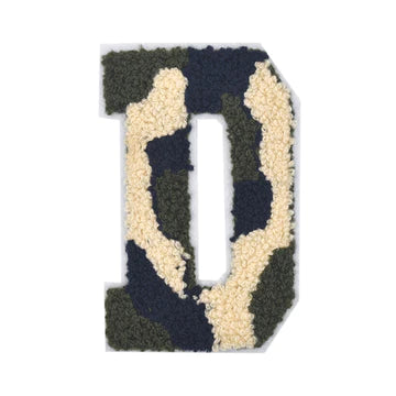 CHENILLE MULTI-COLOR LETTER PATCH