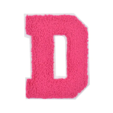 CHENILLE CANDY PINK LETTER PATCH