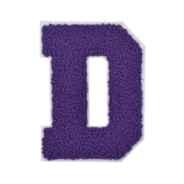 CHENILLE PURPLE LETTER PATCH