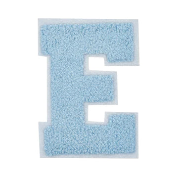 CHENILLE BABY BLUE LETTER PATCH