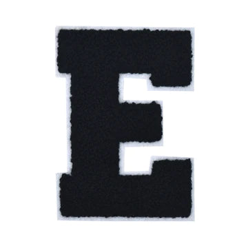 CHENILLE BLACK LETTER PATCH