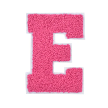 CHENILLE CANDY PINK LETTER PATCH
