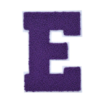 CHENILLE PURPLE LETTER PATCH
