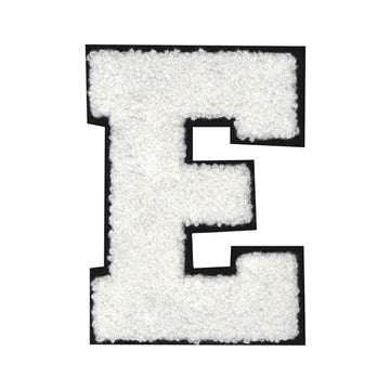 CHENILLE WHITE LETTER PATCH